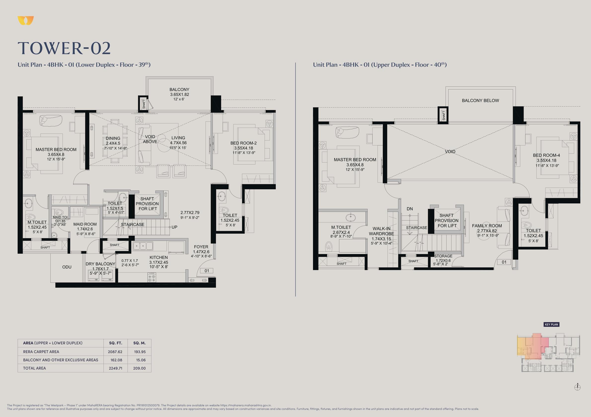 4 BHK Floor Plan Variant 2